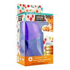 Baby World Contra Colic Wide Neck Feeding Bottle With Handle, 180ml, BW2043