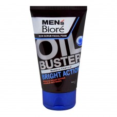 Biore Men's Oil Buster Bamboo Charcoal Non Scrub Facial Foam, 100g