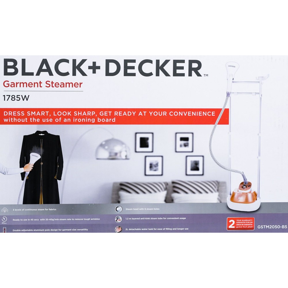 Black+Decker Garment Steamer 1785W - GSTM2050 - Anasia Shop