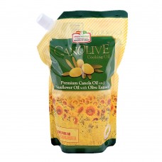 Canolive Premium Canola and Sunflower Oil 1 Litre Standy Pouch
