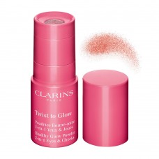 Clarins Paris Twist To Glow Healthy Glow 2-In-1 Eye & Cheeks Powder, 01 Glowy Coral