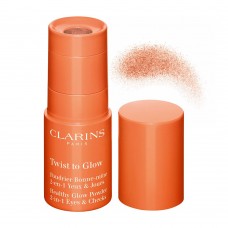 Clarins Paris Twist To Glow Healthy Glow 2-In-1 Eye & Cheeks Powder, 03 Mandarin Gleam