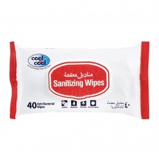 Cool & Cool Anti-Bacterial Sanitizing Wipes, 40-Pack