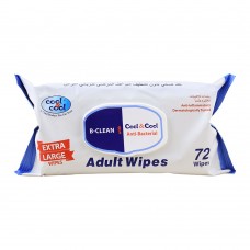Cool & Cool B-Clean Anti-Bacterial Adult Wipes, 72-Pack