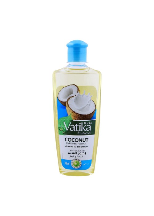 Buy Dabur Vatika Coconut Enriched Volume & Thickness Hair Oil 200ml ...