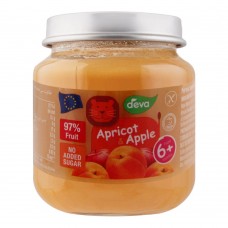 Deva Baby Food, Apricot & Apple, 6m+, No Added Sugar, 125g