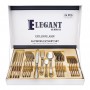 Elegant Exclusive Laser Stainless Steel Cutlery Set, 24 Pieces, AA0007G