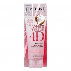 Eveline 48H White Prestige 4D Sensitive Areas Whitening Body Cream, 100ml