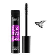 Eveline Extra Lashes Extreme Volume & Care Mascara, With Argan Oil, Black