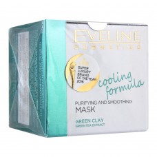 Eveline Facemed Purifying & Smoothing Green Clay Face Mask, Cooling Formula, 50ml