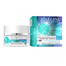 Eveline Hyaluron Clinic 30+ Day And Night Deeply Moisturising Cream, All Skin Types, 50ml