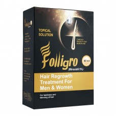 Folligro Minoxidil 5% Hair Regrowth Treatment For Men & Women, For Baldness & Thinning, 60ml