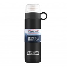 Homeatic Leisure & Sports Cup Steel Water Bottle, Black, 480ml, KD-1001
