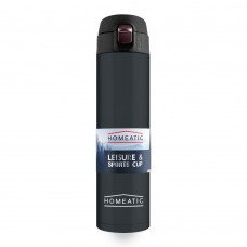 Homeatic Steel Sports Water Bottle, Blue, 500ml, KD-837