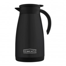 Homeatic Steel Vacuum Thermos & Coffee Pot, Black, 1.2 Liters, KB-607