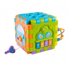 Huanger Activity Cube With Light & Music, 10 Pieces, 18m+, HE0527