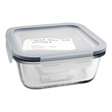 IKEA 365+ Glass Food Container, 6x6x2 Inches, 359206