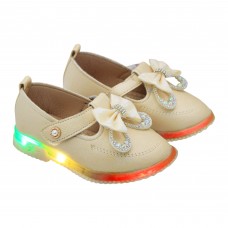 Kids Sandals With Light, For Girls, A06, Golden