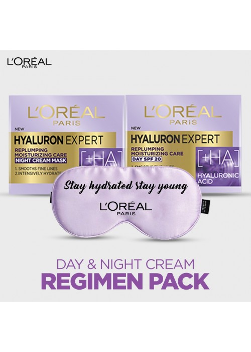 LOreal Hyaluron Expert Day & Night Cream Bundle Free Eye Mask