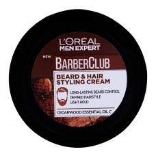 L'Oreal Paris Men Expert Barber Club Beard & Hair Styling Cream, Cedarwood Essential Oil, 75ml
