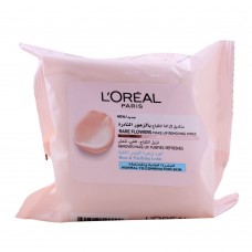 L'Oreal Paris Rare Flowers Make-Up Removing Wipes, Rose & Purifying Lotus, 25-Pack, Normal to Combination Skin