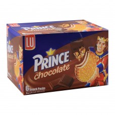 LU Prince Chocolate Sandwich Biscuits, 6 Snack Packs