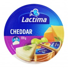 Lactima Cheddar Cheese Portions, 8 Pieces, 120g