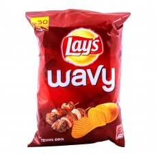 Lay's Wavy BBQ Potato Chips 64g
