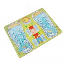Live Long Wooden Laces Learning Board Green, 2305-15