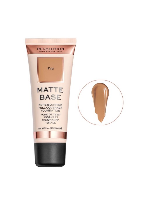 Makeup Revolution Matte Base Full Coverage Foundation, F12