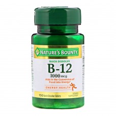 Nature's Bounty B-12, 1000mg, 100 Tablets, Vitamin Supplement