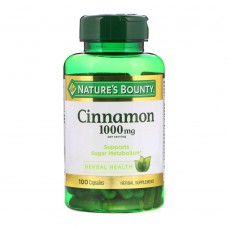 Nature's Bounty Cinnamon, 1000mg, 100 Capsules, Herbal Supplement
