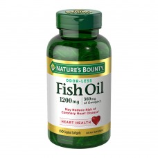 Nature's Bounty Fish Oil 1200mg, 60 Coated Tablets, Dietary Supplement