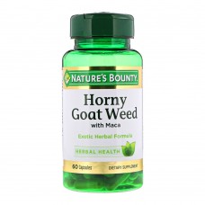 Nature's Bounty Horny Goat Weed With Maca, 60 Capsules, Dietary Supplement