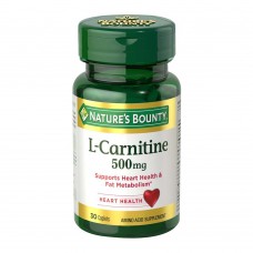 Nature's Bounty L-Carnitine, 500mg, 30 Caplets, Amino Acid Supplement