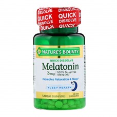 Nature's Bounty Melatonin 3mg, 120 Tablets, Dietary Supplement