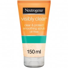 Neutrogena Visibly Clear, Clear & Protect Smoothing Scrub, Oil-Free, 150ml