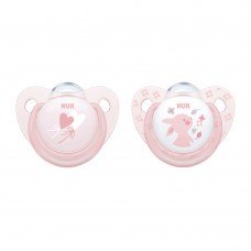 Nuk Baby Rose & Blue Silicone Soother, 6-18m, 10736159