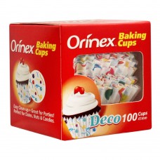 Orinex Baking Cups, Deco, 100-Pack