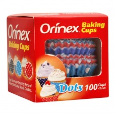 Orinex Baking Cups, Dots, 100-Pack