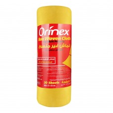Orinex Non Woven Multi-Purpose Cloth, Yellow, 20 Sheets, 27x33cm