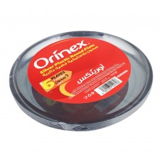 Orinex Silver Plastic Round Plate, 7 Inches, 6-Pack