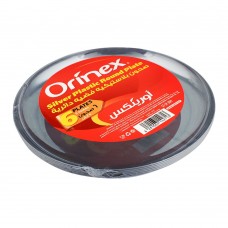 Orinex Silver Plastic Round Plate, 9 Inches, 6-Pack