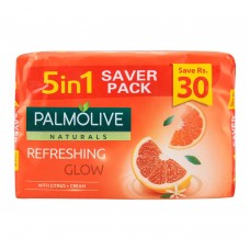 Palmolive Naturals Refreshing Glow Soap, 5-In-One Pack, 5x110g