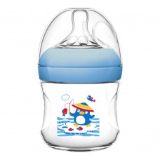 Pink Baby Superior-PP Ultra Wide Neck Feeding Bottle, Blue/Decorated, 0m+, Slow Flow, 120ml, WN-111/02