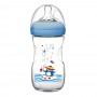 Pink Baby Superior-PP Ultra Wide Neck Feeding Bottle, Blue/Decorated, 6m+, Large Flow, 330ml, WN-117/02