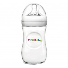Pink Baby Superior-PP Ultra Wide Neck Feeding Bottle, Blue/Plain, 3m+, Medium Flow, 240ml, WN-114