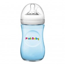 Pink Baby Superior-PP Ultra Wide Neck Feeding Bottle, Blue/Plain, 3m+, Medium Flow, 240ml, WN-115
