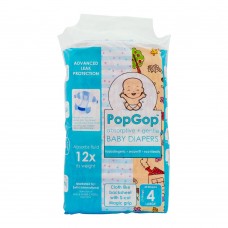 Pop Gop Baby Diapers, No. 4, Large, 7-18 KG, 40-Pack