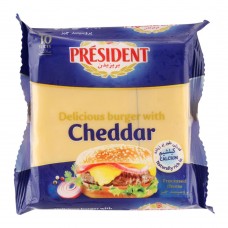 President Cheddar Cheese Burger Slices, 10-Pack